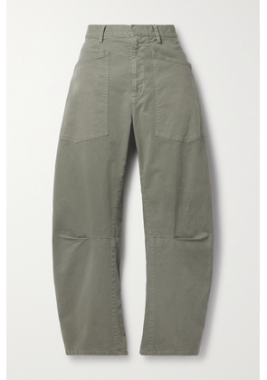 Nili Lotan - Shon Cotton-blend Twill Tapered Pants - Green - US0,US2,US4,US6,US8,US10,US12