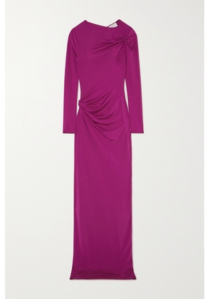 16ARLINGTON - Nubria Ruched Glossed-jersey Maxi Dress - Pink - UK 4,UK 6,UK 8,UK 10,UK 12,UK 14,UK 16