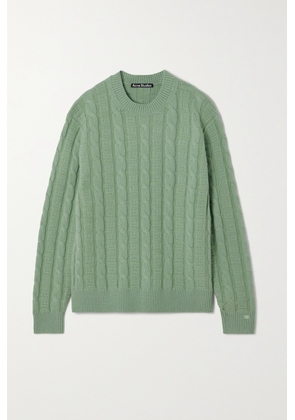 Acne Studios - Cable-knit Wool-blend Sweater - Green - xx small,x small,small,medium,large