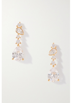 Anissa Kermiche - Fandangle Gold Vermeil Cubic Zirconia Earrings - One size