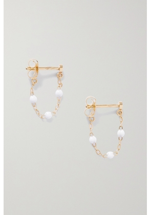 Gigi Clozeau - Classic Gigi 18-karat Gold And Resin Earrings - White - One size