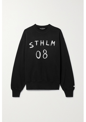 Acne Studios - Appliquéd Cotton-jersey Sweatshirt - Gray - xx small,x small,small,medium,large