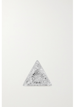 MARIA TASH - 5mm Invisible 18-karat White Gold Diamond Earring - One size