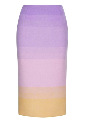 Oscar de la Renta ombré-effect pencil skirt - Purple