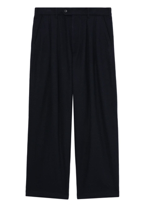 Engineered Garments pleated brushed wide-leg trousers - Blue