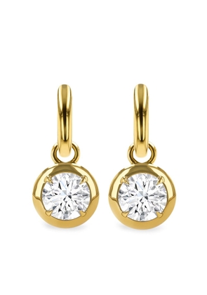 Pragnell 18kt yellow gold Large Skimming Stone diamond drop earrings