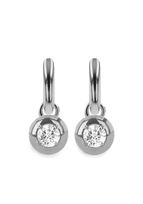 Pragnell 18kt white gold Small Skimming Stone diamond drop earrings