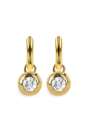 Pragnell 18kt yellow gold Small Skimming Stone diamond drop earrings