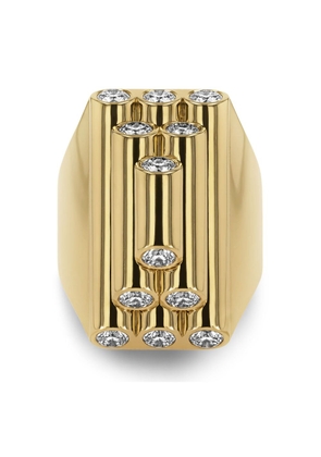 Pragnell 18kt yellow Large Pyramid diamond cocktail ring - Gold