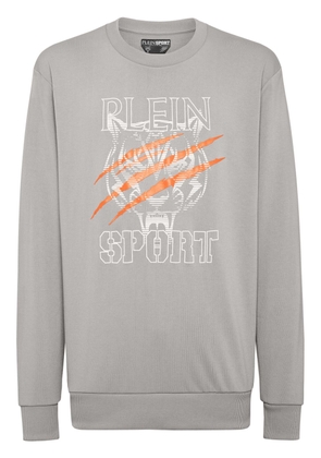 Plein Sport Tiger Line logo-print sweatshirt - Grey