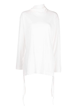 Yohji Yamamoto roll-neck cotton T-shirt - White
