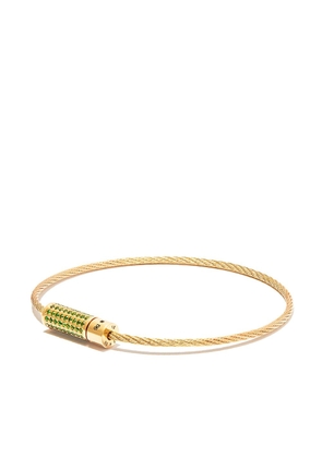 Le Gramme 9kt yellow gold Cable 9g tsavorite bracelet