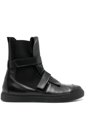 Nicolas Andreas Taralis touch-strap high-top leather sneakers - Black