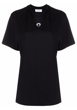Marine Serre embroidered-motif short-sleeve T-shirt - Black