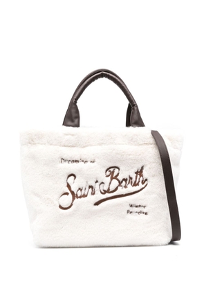 MC2 Saint Barth Furry Colette logo-embroidered tote bag - White
