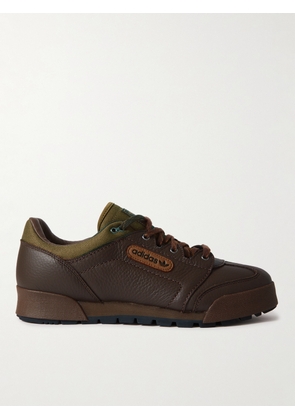 adidas Originals - Inverness SPZL Full-Grain Leather and Canvas Sneakers - Men - Brown - UK 5
