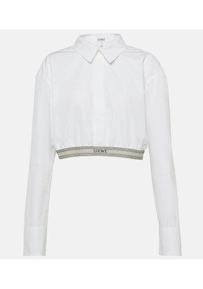 Loewe Cropped cotton poplin shirt