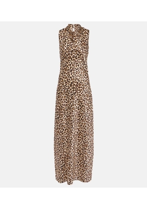 Veronica Beard Kura leopard-print silk-blend maxi dress