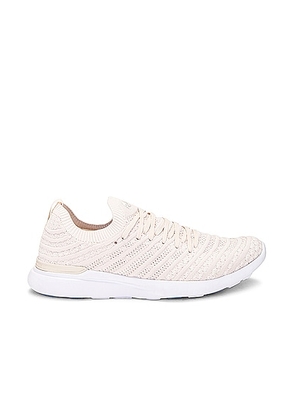 APL: Athletic Propulsion Labs Techloom Wave Sneaker in Beach  Ivory & White - Cream. Size 10.5 (also in 7, 7.5, 8.5).