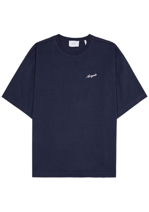 Axel Arigato Honor Logo-embroidered Cotton T-shirt - Dark Blue - M
