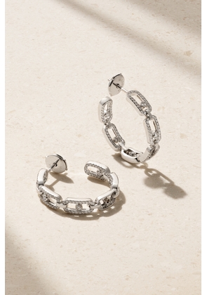 Messika - Small Move Link 18-karat White Gold Diamond Hoop Earrings - One size