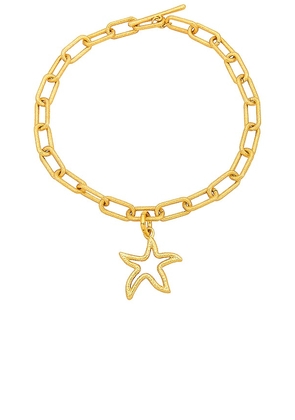 EMMA PILLS Stella Marina Necklace in Metallic Gold.