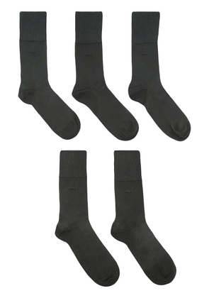 CDLP five-pack logo ankle sock set - Grey