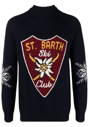 MC2 Saint Barth intarsia-knitted print jumper - Blue