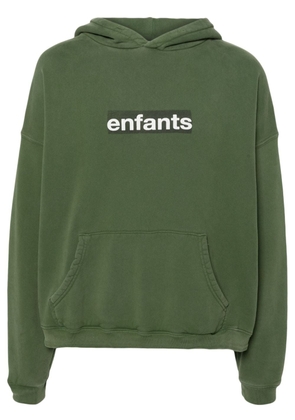 Enfants Riches Déprimés logo-print cotton hoodie - Green
