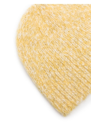 DRIES VAN NOTEN knitted alpaca-blend beanie - Yellow
