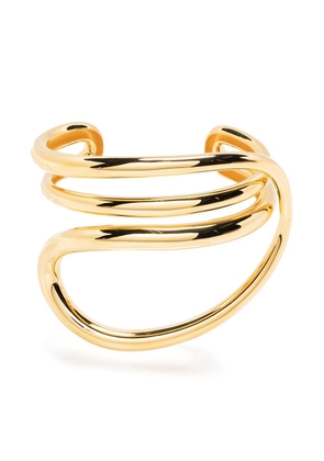 Charlotte Chesnais layered-design asymmetric bangle - Gold