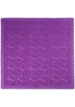 Valentino Garavani VLogo Signature jacquard shawl - Purple