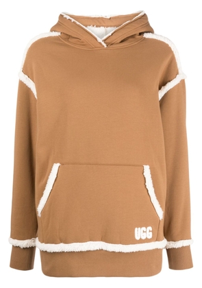 UGG Joanne logo-appliqué fleece hoodie - Brown