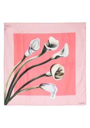 Lanvin floral-print silk scarf - Pink