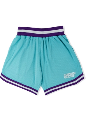 STADIUM GOODS® logo-print 'Grape' mesh shorts - Blue