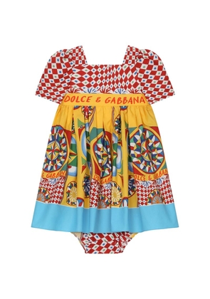 Dolce & Gabbana Kids Carretto Print Dress and Bloomers Set (3-30 Months)
