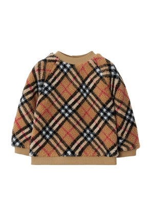 Burberry Kids Check Fleece Sweater (6-24 Months)