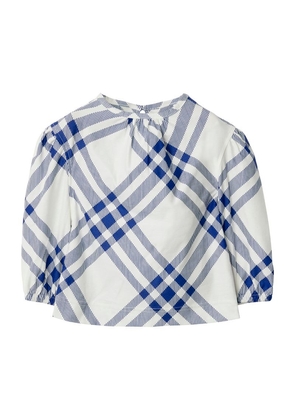 Burberry Kids Gathered Check Blouse (6-24 Months)