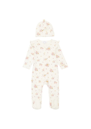 Harrods Of London Floral All-In-One And Hat Set (0-18 Months)