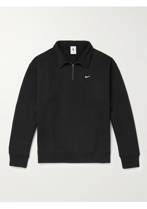 Nike - Logo-Embroidered Cotton-Terry Half-Zip Sweatshirt - Men - Black - XS
