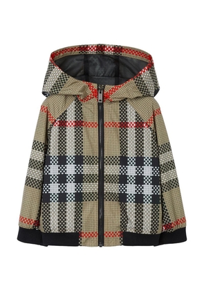 Burberry Kids Check Hooded Jacket (6-24 Months)