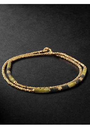 MAOR - Creosote Gold, Lapis Lazuli and Diamond Wrap Bracelet - Men - Gold - M