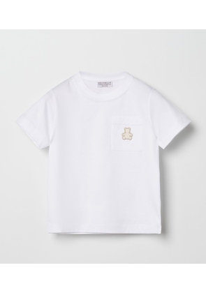 Brunello Cucinelli Kids Cotton Jersey Bernie Bear T-Shirt (6 Months)