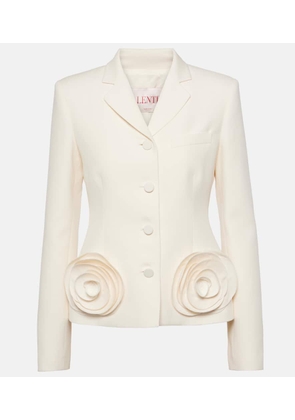 Valentino Crêpe Couture floral-appliqué blazer