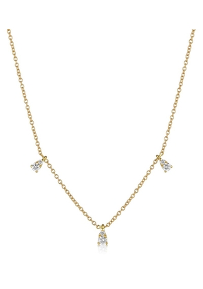 NOA mini Yellow Gold and Diamond Drop Necklace