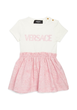 Versace Kids Barocco Print Logo Dress (3-16 Months)