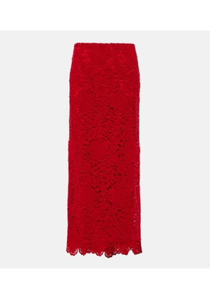 Valentino Lace wool-blend maxi skirt