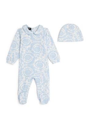 Versace Kids Baroque Print All-In-One And Hat Gift Set (0-12 Months)