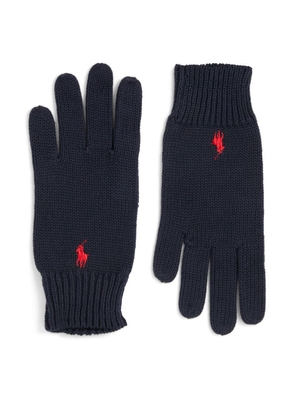 Ralph Lauren Kids Cotton Polo Pony Gloves