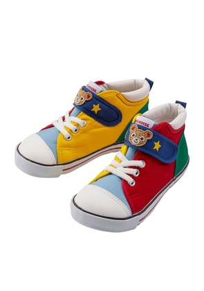 Miki House Embroidered Bear Sneakers
